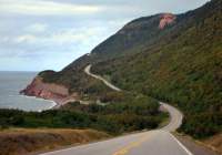 Driving the Cabot Trail in Nova Scotia, Canada